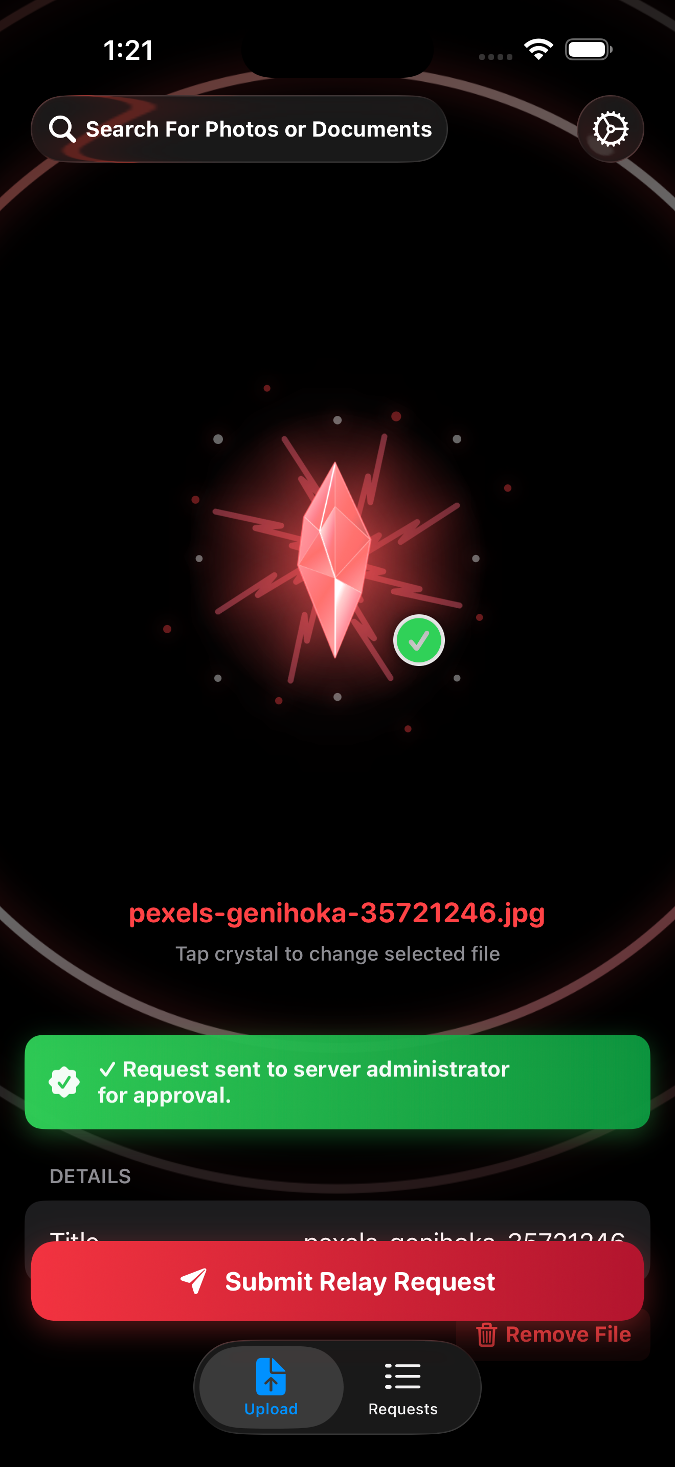 Request Sent Confirmation